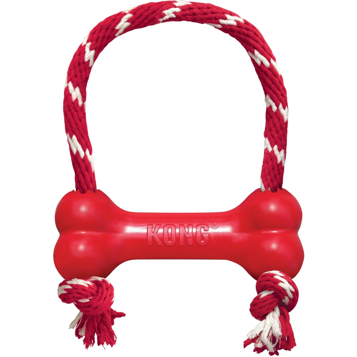 KONG Goodie Bone With Rope Dog Toy 3 KONG Goodie Bone With Rope Dog Toy