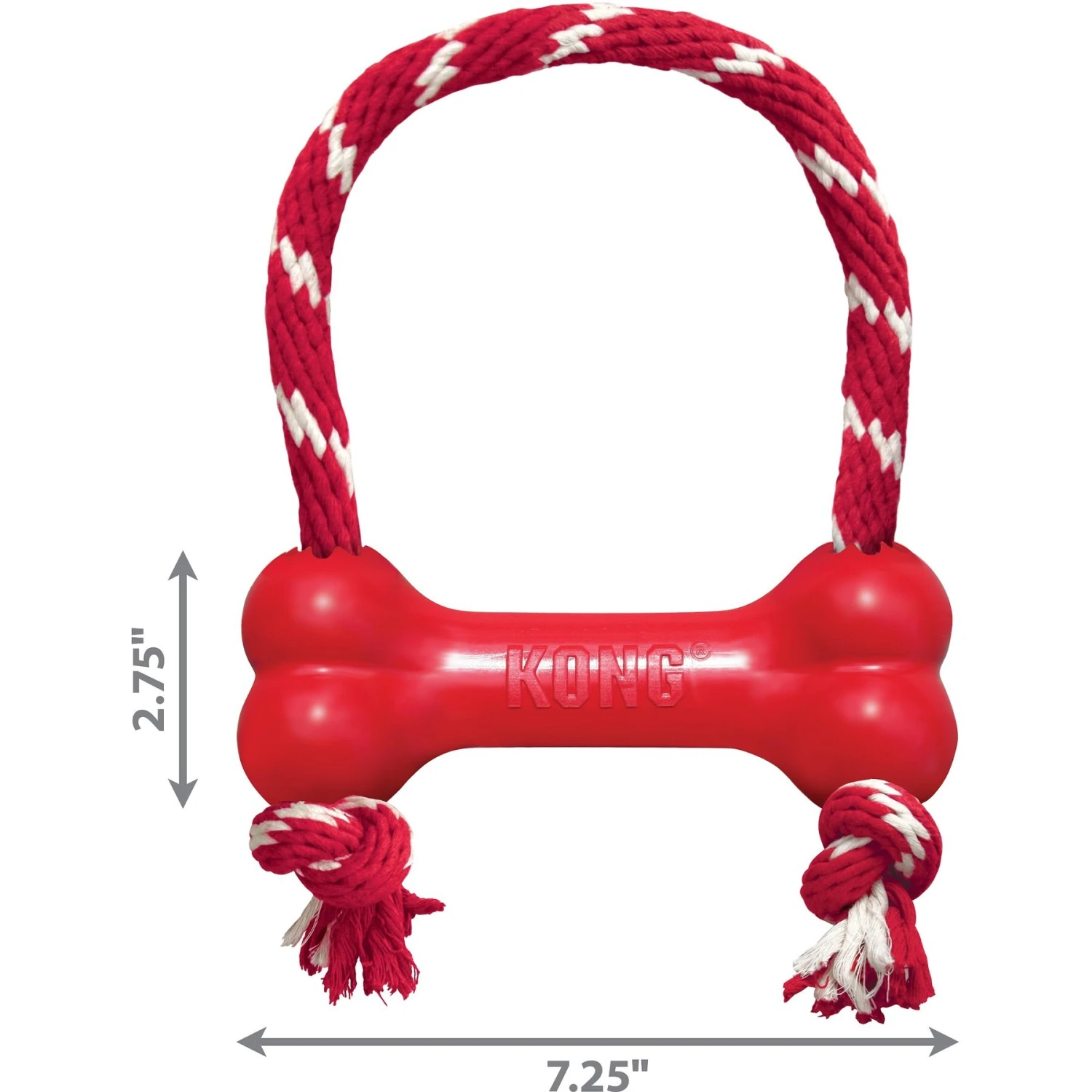 KONG Goodie Bone With Rope Dog Toy 4 KONG Goodie Bone With Rope Dog Toy - Image 2