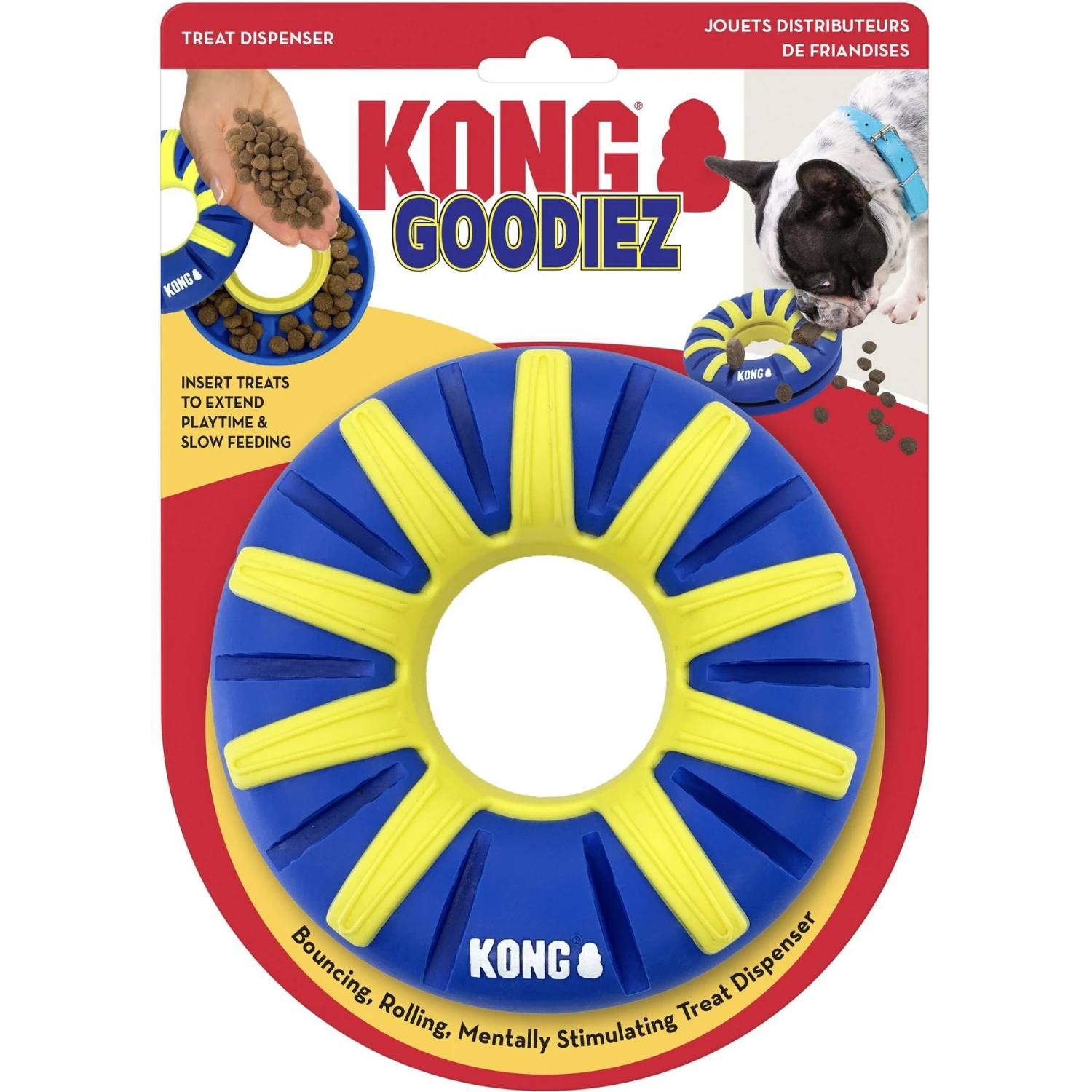 KONG Goodiez Ring Dog Toy, Blue, Medium 5 KONG Goodiez Ring Dog Toy, Blue, Medium - Image 3