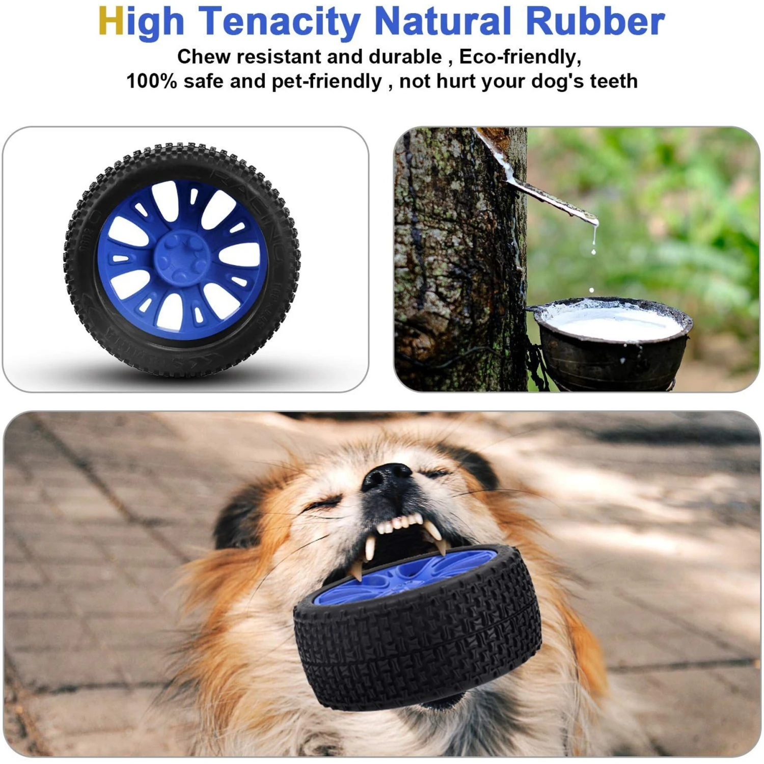 EYS Rubber Tires Dog Toy 4 EYS Rubber Tires Dog Toy - Image 2