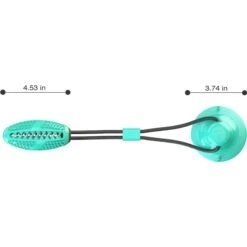 Pet Life 'Grip N' Play' Treat Dispensing Football Shaped Suction Cup Dog Toy -Pet Dog Toys 667454 PT2. AC SS1800 V1665602393