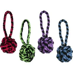 Multipet Nuts For Knots Heavy Duty Rope With Tug Dog Toy, Color Varies