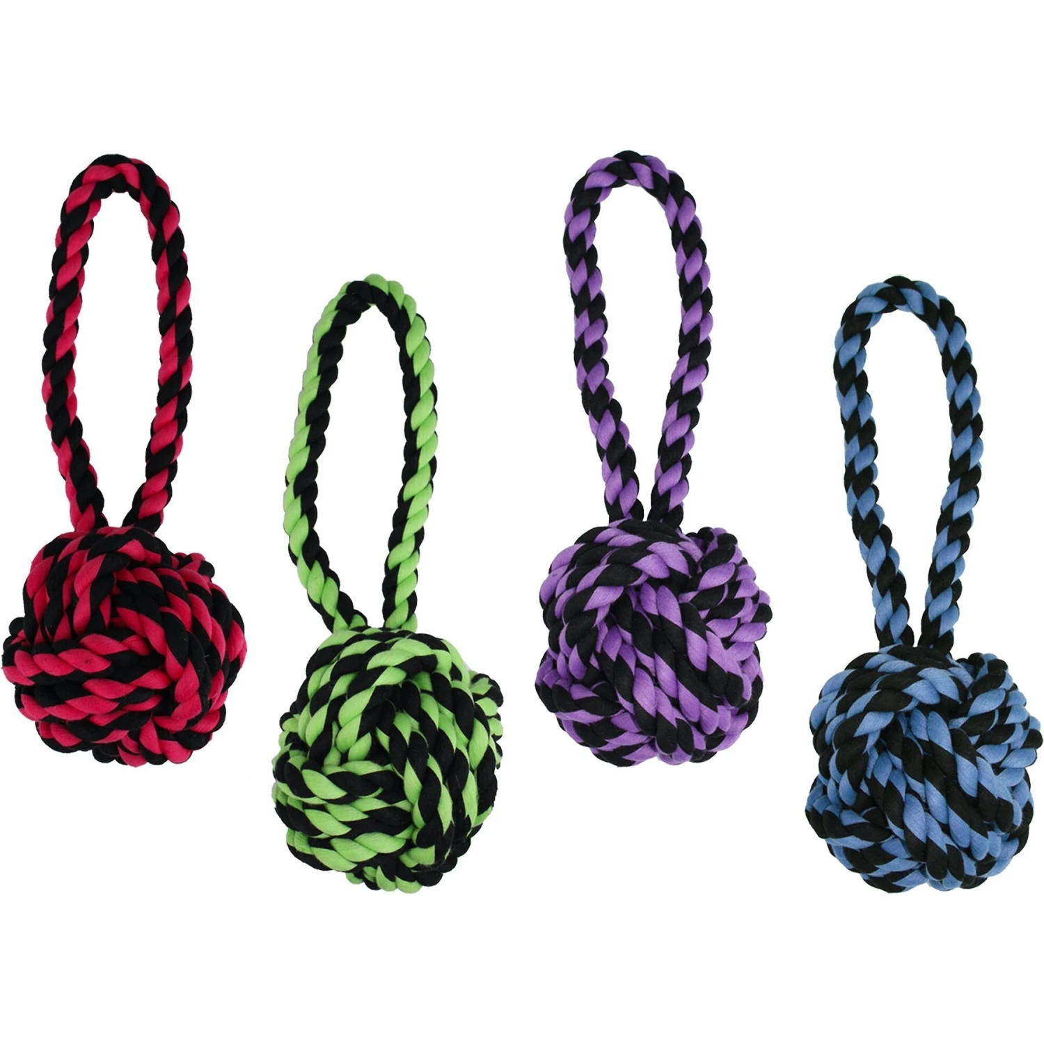 Multipet Nuts For Knots Heavy Duty Rope With Tug Dog Toy, Color Varies 3 Multipet Nuts For Knots Heavy Duty Rope With Tug Dog Toy, Color Varies