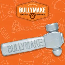 BULLYMAKE Nylon Hammer Hard Chew Dog Toy, Silver