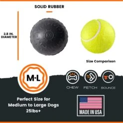 Monster K9 Dog Toys Ultra Durable Dog Ball, Black 11 Monster K9 Dog Toys Ultra Durable Dog Ball, Black -Pet Dog Toys 711358 PT2. AC SS1800 V1668809678