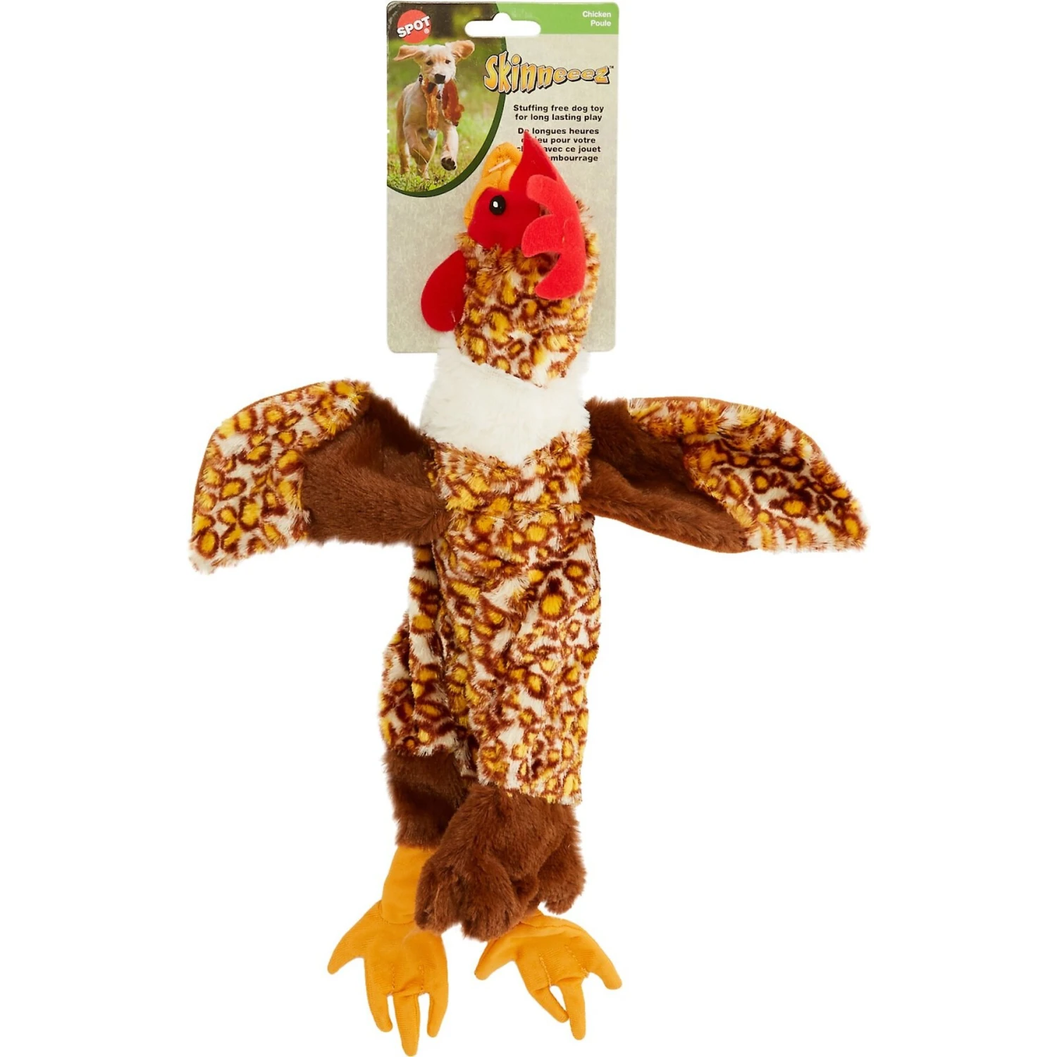 Ethical Pet Skinneeez Barnyard Series Chicken Stuffing-Free Squeaky Plush Dog Toy 4 Ethical Pet Skinneeez Barnyard Series Chicken Stuffing-Free Squeaky Plush Dog Toy - Image 2