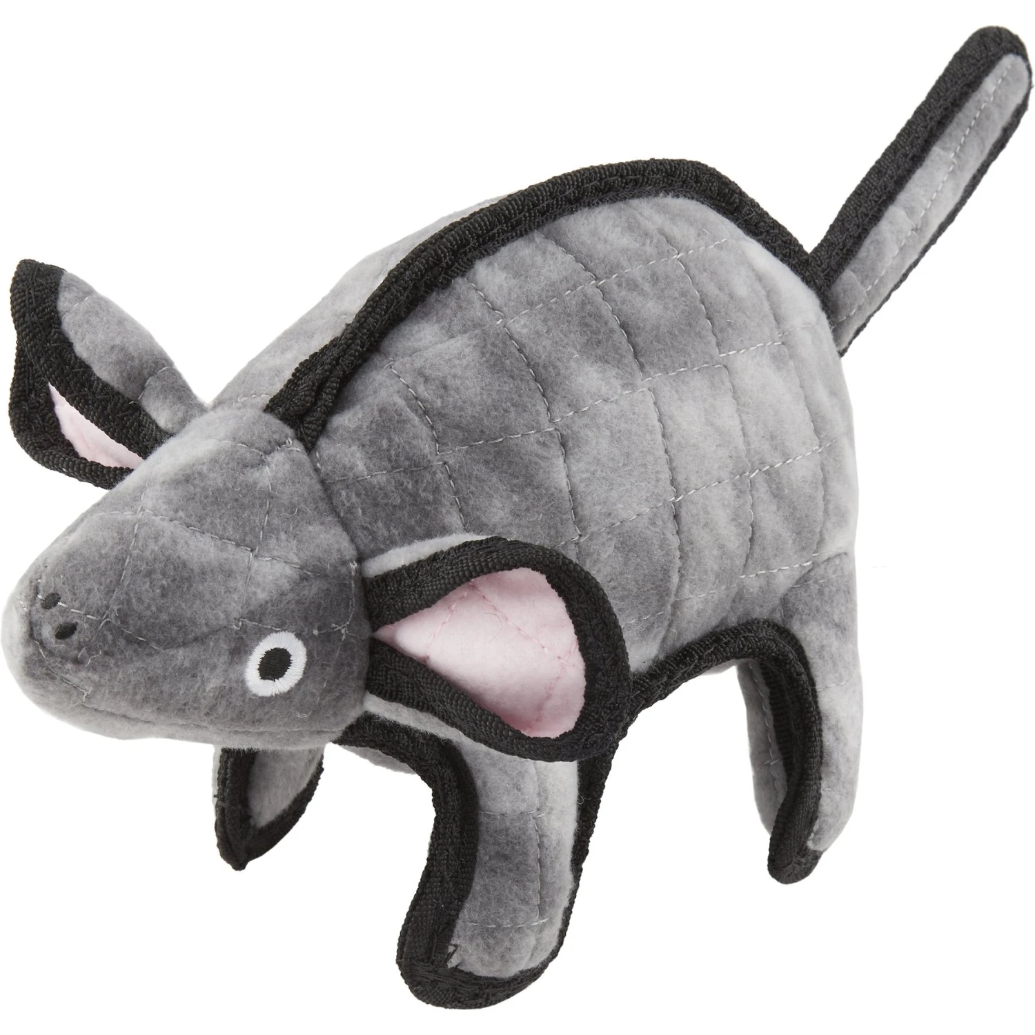 Tuffy's Gray Mouse Mo Plush Dog Toy 3 Tuffy's Gray Mouse Mo Plush Dog Toy