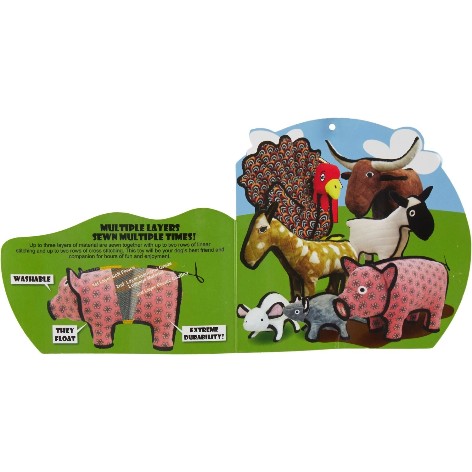 Tuffy's Gray Mouse Mo Plush Dog Toy 10 Tuffy's Gray Mouse Mo Plush Dog Toy - Image 8