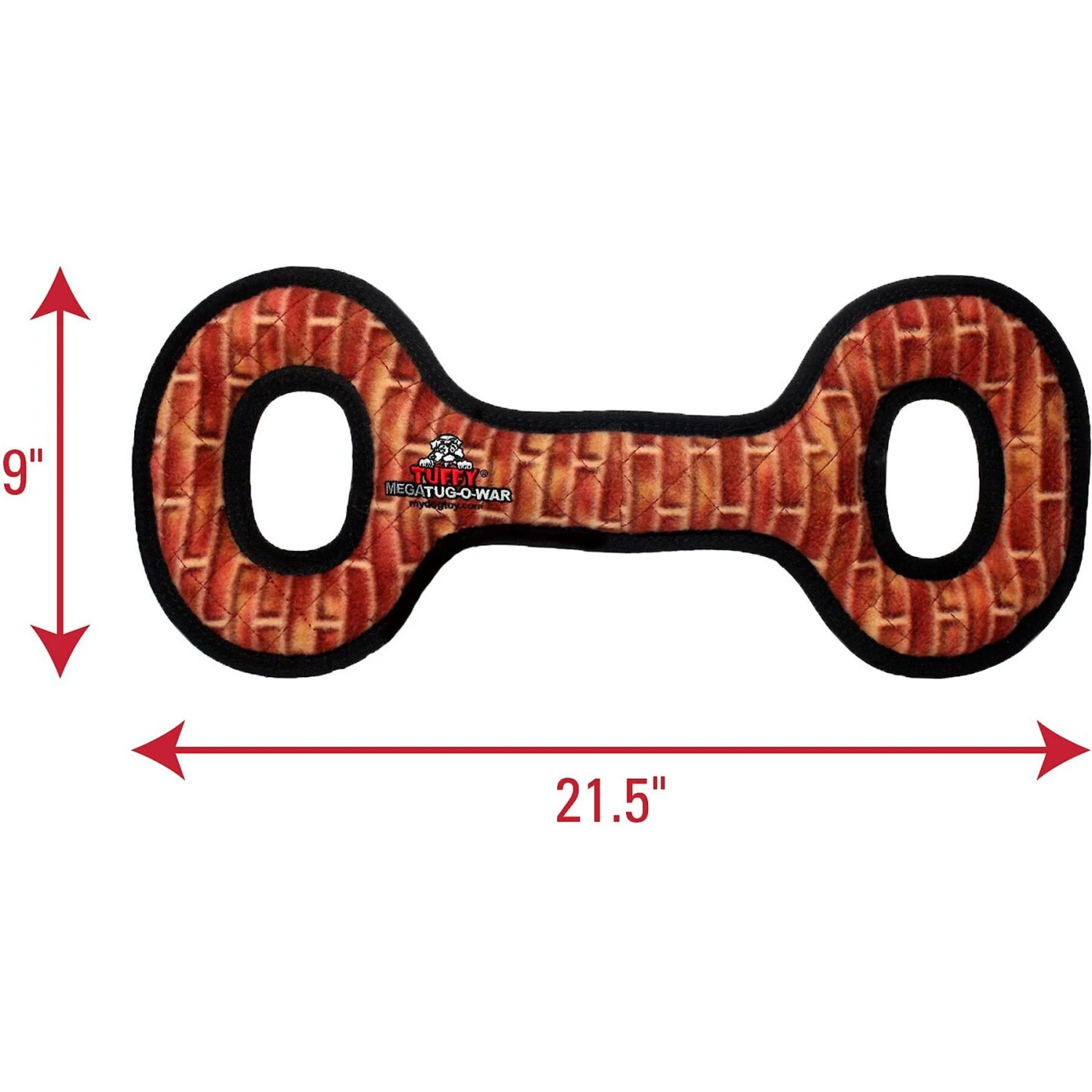 Tuffy's Mega Tug Oval Squeaky Plush Dog Toy 4 Tuffy's Mega Tug Oval Squeaky Plush Dog Toy - Image 2