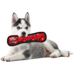 Tuffy's Ultimate Bone Squeaky Plush Dog Toy -Pet Dog Toys 72184 PT2. AC SS1800 V1589493486