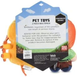 Fetch For Pets Minecraft Alex & Gold Axolotl Figure Plush Squeaky Dog Toy, Small, 2 Count -Pet Dog Toys 728734 PT2. AC SS1800 V1682619817