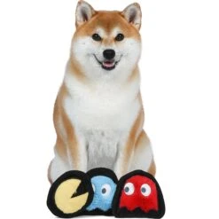 Fetch For Pets Pac-Man Pac-Man, Inky, & Blinky Silo Plush Squeaky Dog Toy, 3 Count -Pet Dog Toys 728894 PT3. AC SS1800 V1682628820