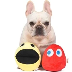 Fetch For Pets Pac-Man Pac-Man & Blinky Plush Squeaky Dog Toy, Small, 2 Count -Pet Dog Toys 728910 PT3. AC SS1800 V1682608412