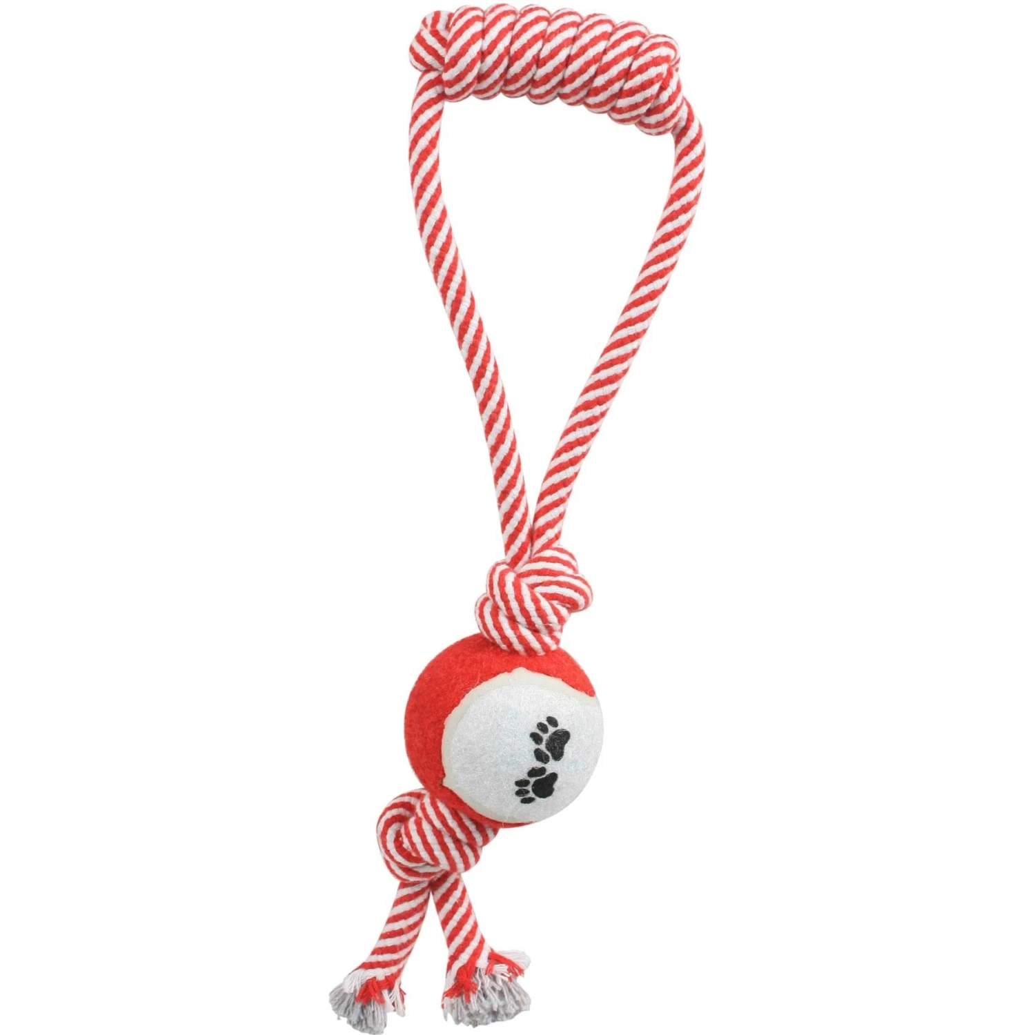 Pet Life Pull Away' Rope & Tennis Ball Dog Toy 3 Pet Life Pull Away' Rope & Tennis Ball Dog Toy