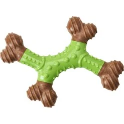 Ethical Pet Bambone X-Bone Apple Flavored Bone Dog Toy, Brown/Green -Pet Dog Toys 736142 PT2. AC SS1800 V1683297514