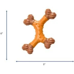 Ethical Pet Bambone X-Bone Peanut Butter Flavored Bone Dog Toy, Brown/Green -Pet Dog Toys 736190 PT3. AC SS1800 V1683292593