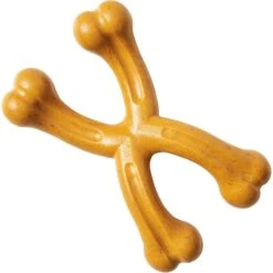 Ethical Pet Bambone+ Double Wishbone Peanut Butter Flavored Dog Chew Toy, Tan -Pet Dog Toys 736278 PT2. AC SS1800 V1683293087