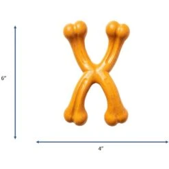 Ethical Pet Bambone+ Double Wishbone Peanut Butter Flavored Dog Chew Toy, Tan -Pet Dog Toys 736278 PT3. AC SS1800 V1683296925