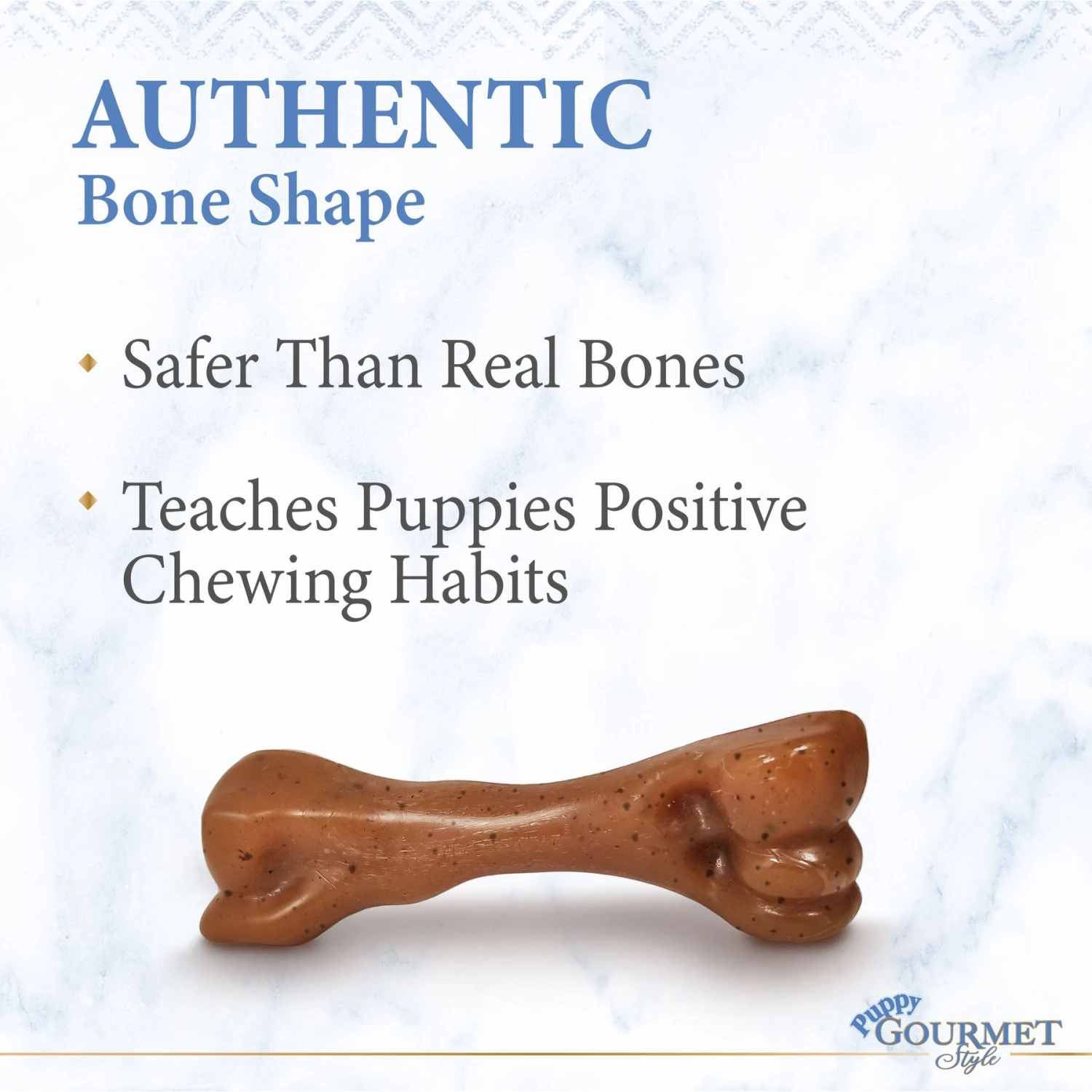 Nylabone Puppy Gourmet Style Strong Chew Femur Bacon Flavored Dog Toy, Brown, Small 7 Nylabone Puppy Gourmet Style Strong Chew Femur Bacon Flavored Dog Toy, Brown, Small - Image 5