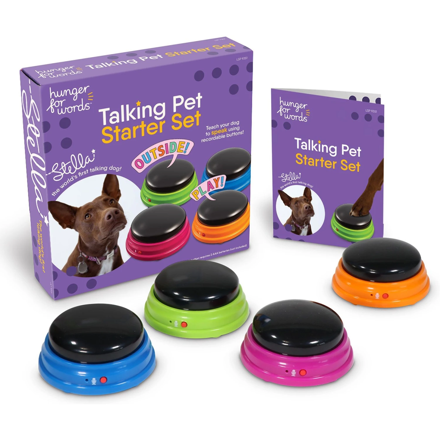 Hunger For Words Talking Pet Button Mat Dog Toy & Hunger For Words Talking Pet Starter Set Dog Toy 4 Hunger For Words Talking Pet Button Mat Dog Toy & Hunger For Words Talking Pet Starter Set Dog Toy - Image 2