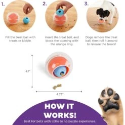 Outward Hound Dog Rumble Puzzle Ball Puzzle & Treat Maze Interactive Dog Toy, Orange -Pet Dog Toys 786558 PT2. AC SS1800 V1694439606