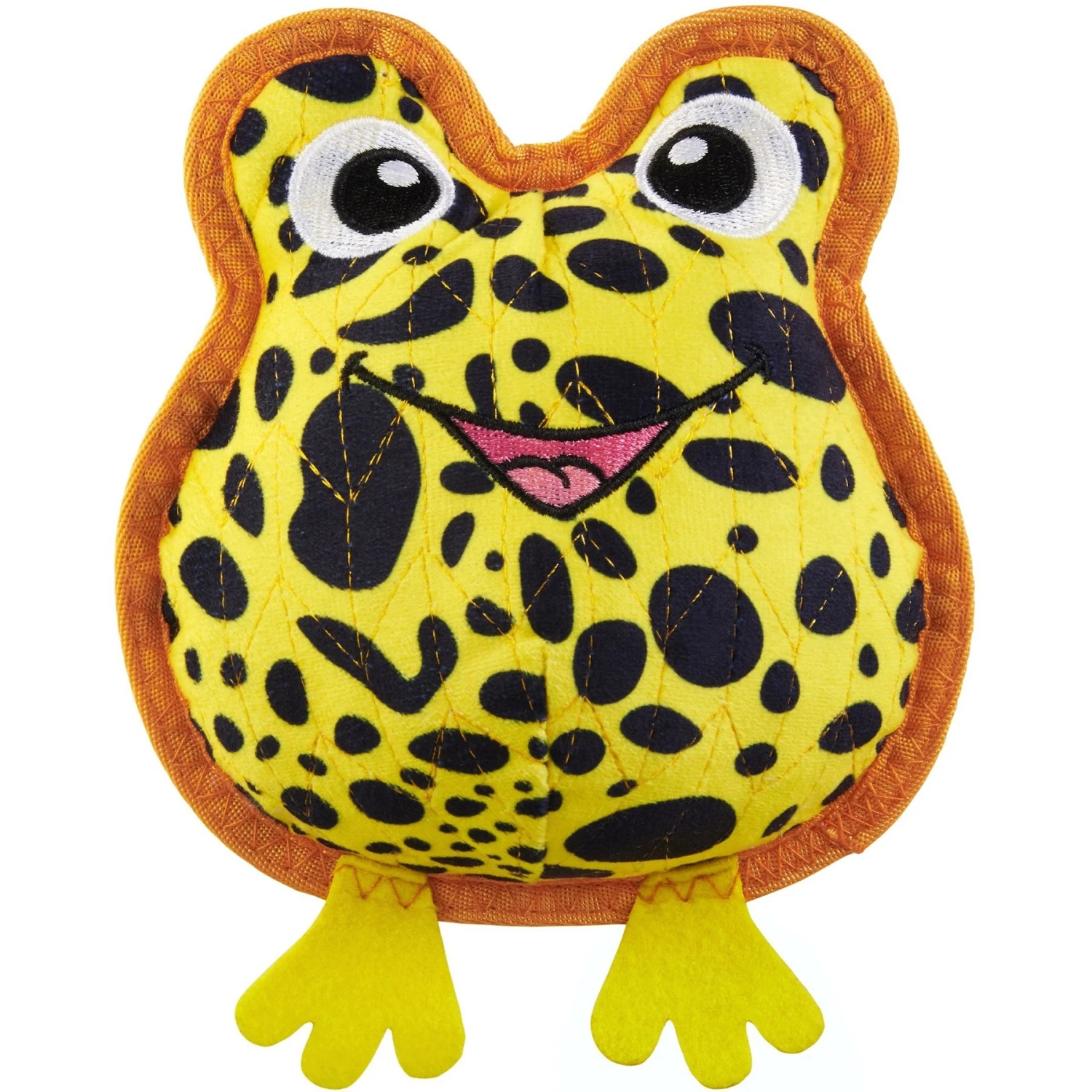 Outward Hound Xtreme Seamz Dart Frog Squeaky Durable Dog Toy, Yellow, Medium 3 Outward Hound Xtreme Seamz Dart Frog Squeaky Durable Dog Toy, Yellow, Medium