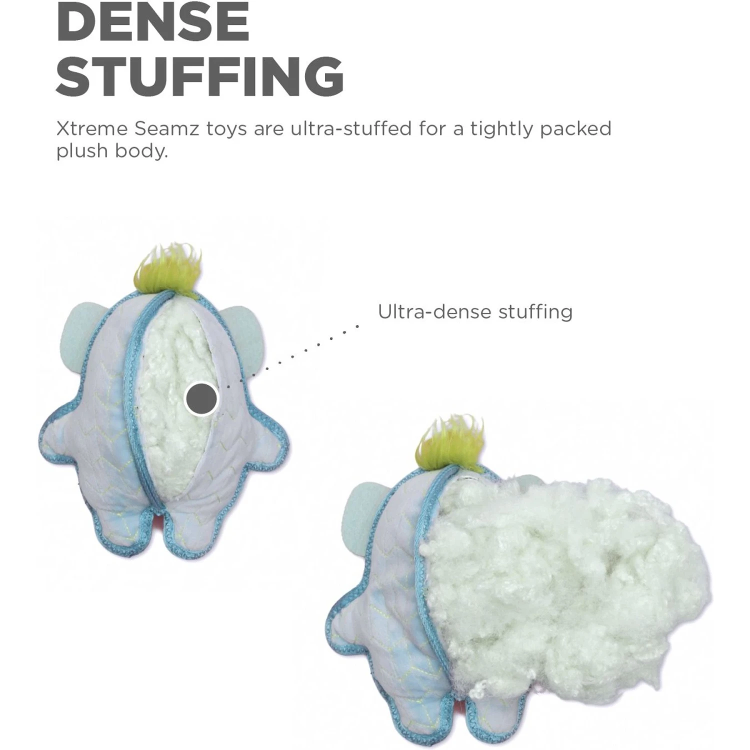 Outward Hound Xtreme Seamz Dart Frog Squeaky Durable Dog Toy, Yellow, Medium 6 Outward Hound Xtreme Seamz Dart Frog Squeaky Durable Dog Toy, Yellow, Medium - Image 4