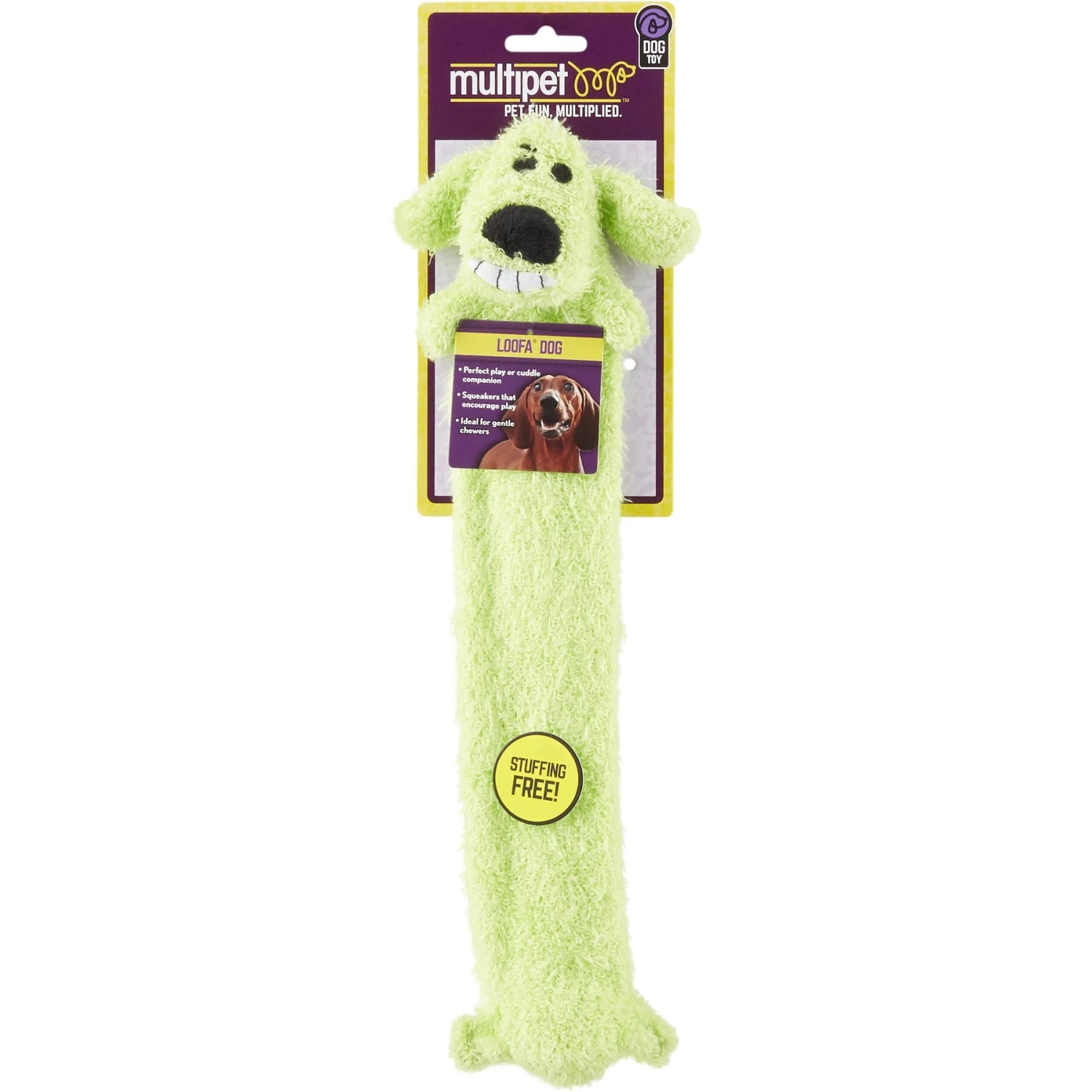 Multipet Loofa Light-Weight Squeaky Stuffing-Free Dog Toy, Color Varies 6 Multipet Loofa Light-Weight Squeaky Stuffing-Free Dog Toy, Color Varies - Image 4