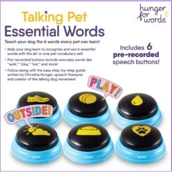 Hunger For Words Talking Pet Essential Words Dog Toy -Pet Dog Toys 805550 PT4. AC SS1800 V1682450371