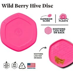 Project Hive Pet Company Hive Wild Berry Scented Disc & Lick Mat Dog Toy, Pink 11 Project Hive Pet Company Hive Wild Berry Scented Disc & Lick Mat Dog Toy, Pink -Pet Dog Toys 805950 PT2. AC SS1800 V1683567308