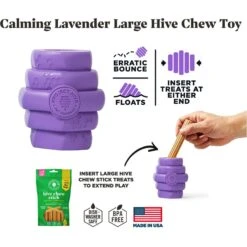 Project Hive Pet Company Hive Calming Lavender Scented Chew Dog Toy, Purple, Large, Purple 9 Project Hive Pet Company Hive Calming Lavender Scented Chew Dog Toy, Purple, Large, Purple -Pet Dog Toys 806014 PT1. AC SS1800 V1683565293