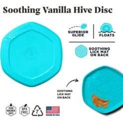 Project Hive Pet Company Hive Soothing Vanilla Scented Disc & Lick Mat Dog Toy, Blue -Pet Dog Toys 806046 PT2. AC SS1800 V1683565921