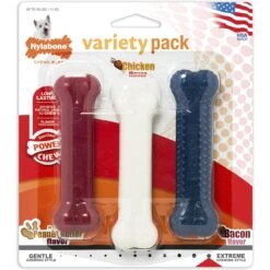 Nylabone Power Chew Variety Triple Pack Chicken, Bacon & Peanut Butter