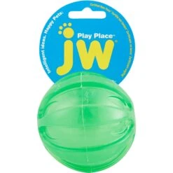 JW Pet Play Place Squeaky Dog Ball, Color Varies 9 JW Pet Play Place Squeaky Dog Ball, Color Varies -Pet Dog Toys 81065 PT3. AC SS1800 V1545175591