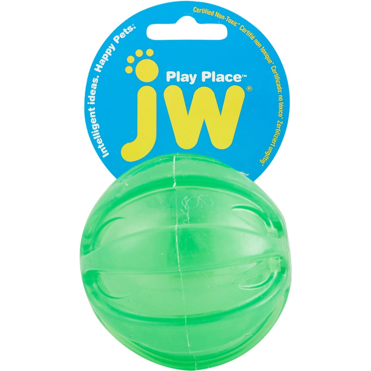 JW Pet Play Place Squeaky Dog Ball, Color Varies 6 JW Pet Play Place Squeaky Dog Ball, Color Varies - Image 4