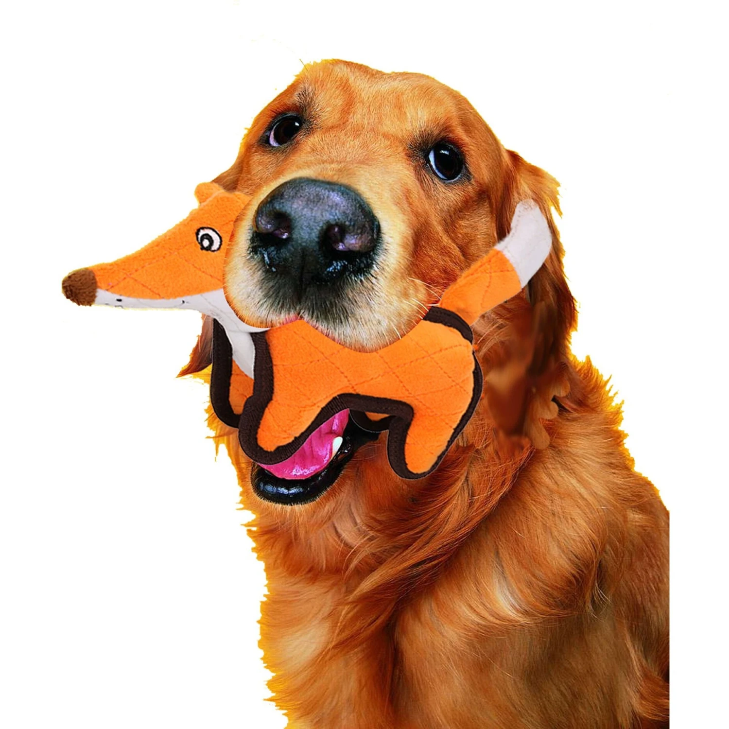 Pet Life Foxy-Tail Quilted Plush Animal Squeaky Tug Dog Toy 4 Pet Life Foxy-Tail Quilted Plush Animal Squeaky Tug Dog Toy - Image 2