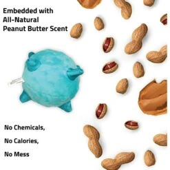 Playology Puppy Sensory Ball Peanut Butter Dog Toy, Blue -Pet Dog Toys 838958 PT2. AC SS1800 V1683744746