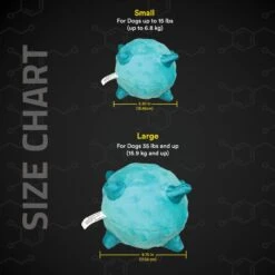 Playology Puppy Sensory Ball Peanut Butter Dog Toy, Blue -Pet Dog Toys 838958 PT4. AC SS1800 V1683743038