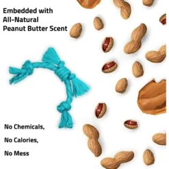 Playology Puppy Sensory Rope Peanut Butter Dog Toy, Blue, Small -Pet Dog Toys 839030 PT2. AC SS1800 V1683740491