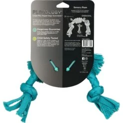 Playology Puppy Sensory Rope Peanut Butter Dog Toy, Blue, Small -Pet Dog Toys 839030 PT6. AC SS1800 V1683744745