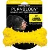 Playology Puppy Teething Bone Chicken Dog Toy, Yellow, Large
