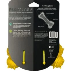 Playology Puppy Teething Bone Chicken Dog Toy, Yellow, Large -Pet Dog Toys 839126 PT6. AC SS1800 V1683744675