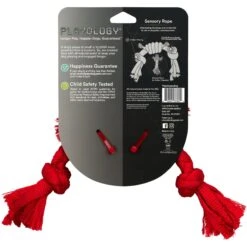 Playology Puppy Sensory Rope Beef Dog Toy, Red, Small -Pet Dog Toys 839174 PT6. AC SS1800 V1683740498