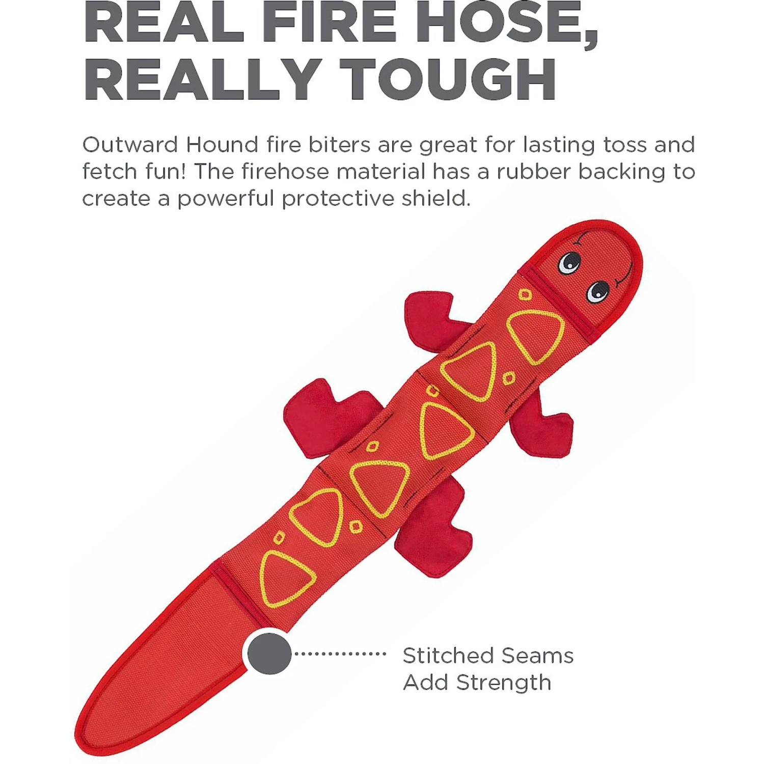 Outward Hound Fire Biterz Lizard Squeaky Dog Toy 4 Outward Hound Fire Biterz Lizard Squeaky Dog Toy - Image 2