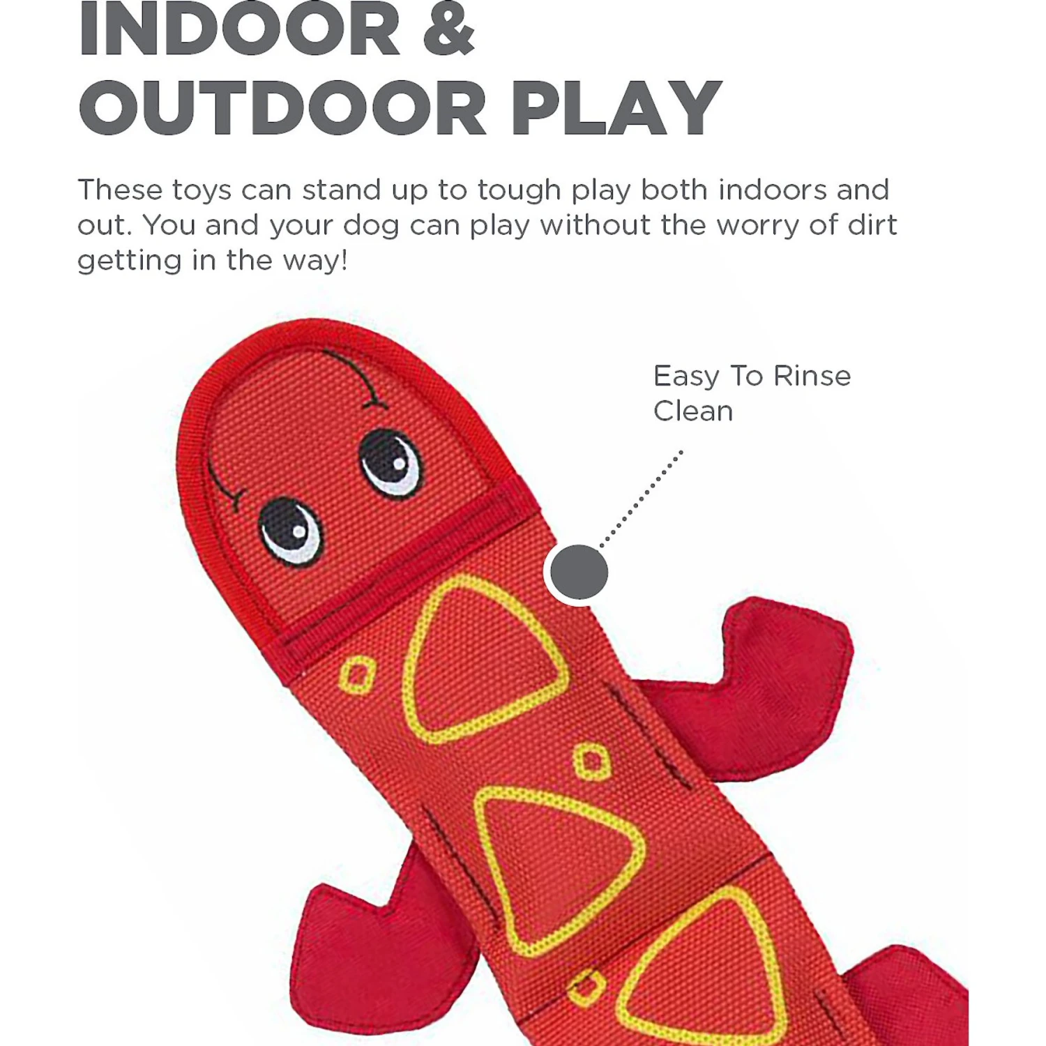 Outward Hound Fire Biterz Lizard Squeaky Dog Toy 5 Outward Hound Fire Biterz Lizard Squeaky Dog Toy - Image 3