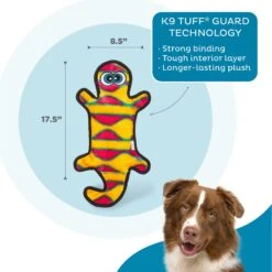 Outward Hound Invincibles Geckos Squeaky Stuffing-Free Plush Dog Toy -Pet Dog Toys 85913 PT2. AC SS1800 V1636517557