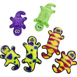 Outward Hound Invincibles Geckos Squeaky Stuffing-Free Plush Dog Toy -Pet Dog Toys 85913 PT5. AC SS1800 V1636503394