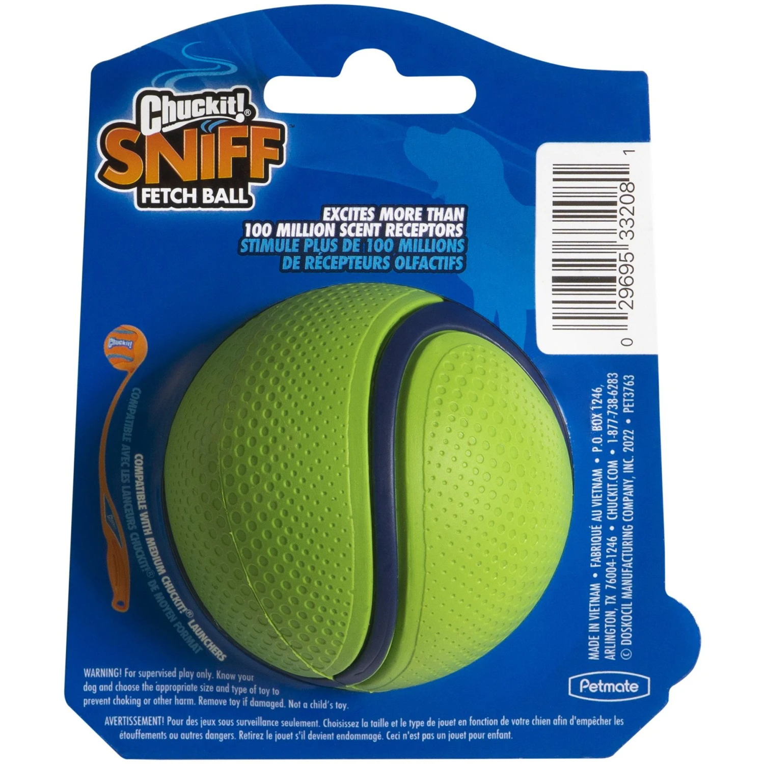 Chuckit! Sniff Fetch Ball Dog Toy, Medium 4 Chuckit! Sniff Fetch Ball Dog Toy, Medium - Image 2