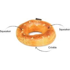 P.L.A.Y. Pet Lifestyle And You P.L.A.Y. X Earth Rated Montreal Bagel Plush Squeaky Dog Toy -Pet Dog Toys 896766 PT3. AC SS1800 V1689795041