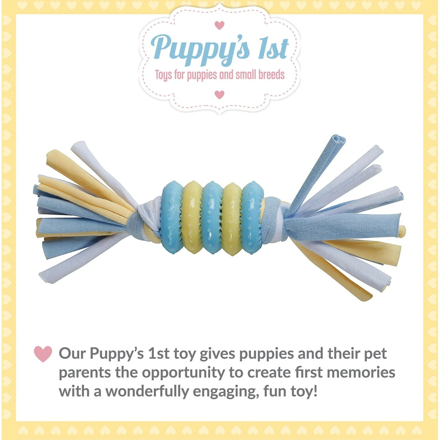 Snuggle Puppy Rings With Rope Puppy Chew Toy, Small 5 Snuggle Puppy Rings With Rope Puppy Chew Toy, Small - Image 3